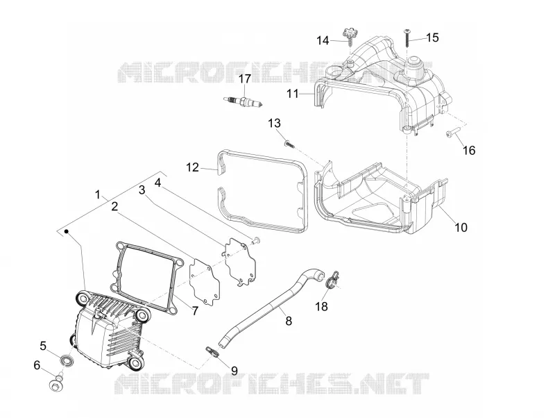 Couvercle culasse PIAGGIO PIAGGIO-SCOOTER 50 LIBERTY 2014  Liberty 4T PTT