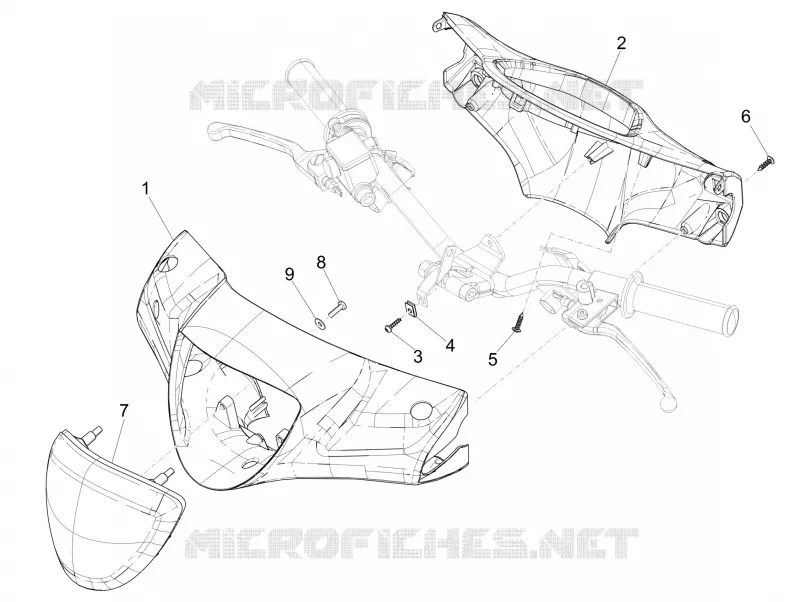 Couvertures guidon PIAGGIO PIAGGIO-SCOOTER 50 LIBERTY 2011  Liberty 4T PTT