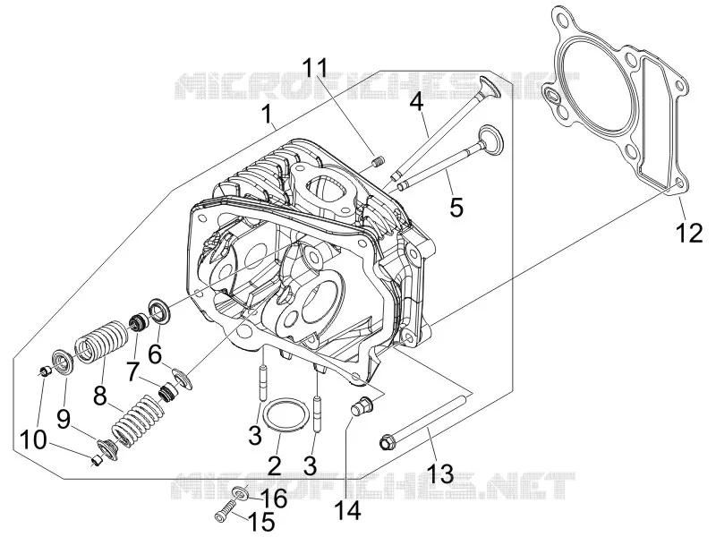 Ensemble culasse - Soupape PIAGGIO PIAGGIO-SCOOTER 50 LIBERTY 2014  Liberty 4T PTT