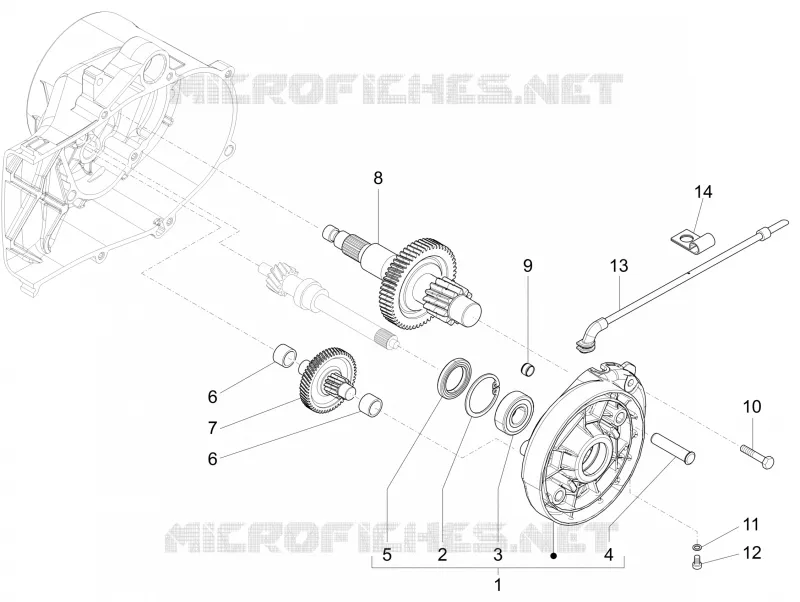 Ensemble réducteur PIAGGIO PIAGGIO-SCOOTER 50 LIBERTY 2017  Liberty 4T PTT