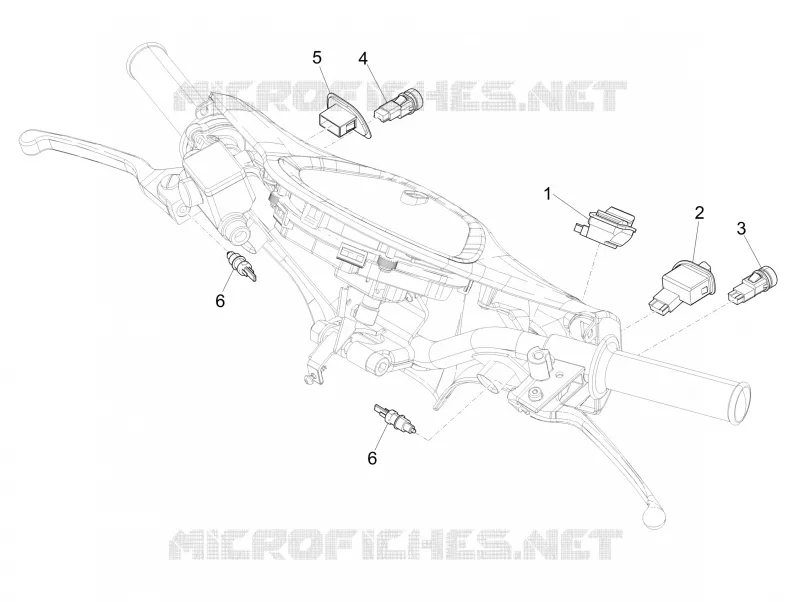 Inverseurs - Commutateurs - Boutons - Interrupteurs PIAGGIO PIAGGIO-SCOOTER 50 LIBERTY 2016  Liberty 4T PTT
