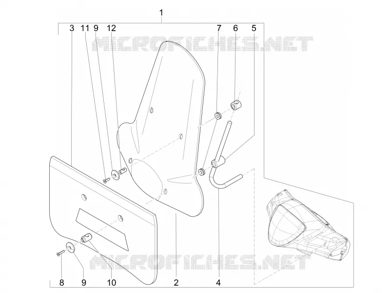 Pare-brise - Glaces PIAGGIO PIAGGIO-SCOOTER 50 LIBERTY 2014  Liberty 4T PTT