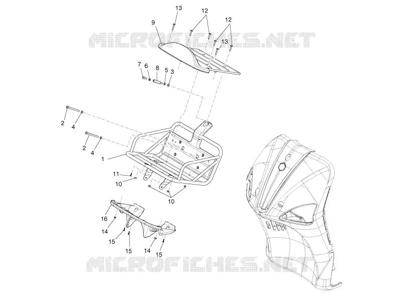 Porte-bagages avant PIAGGIO PIAGGIO-SCOOTER 50 LIBERTY 2015  Liberty 4T PTT