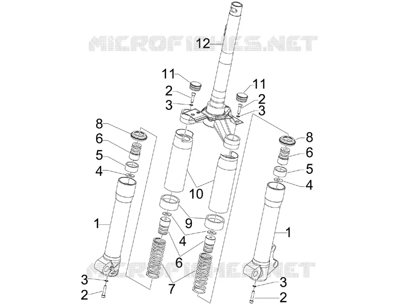 Composants de la fourche (MVP) PIAGGIO PIAGGIO-SCOOTER 50 LIBERTY 2006  Liberty 4T Sport