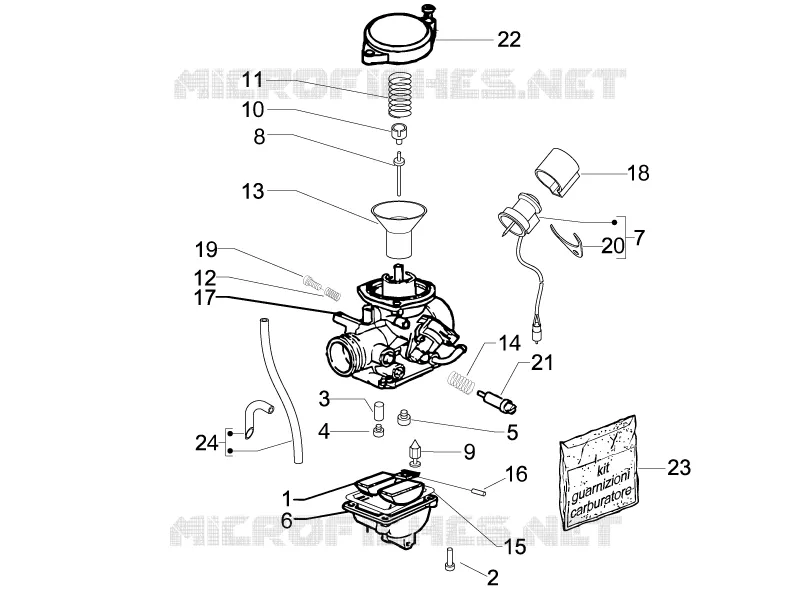 Composants de carburateur PIAGGIO PIAGGIO-SCOOTER 50 LIBERTY 2007  Liberty 4T Sport
