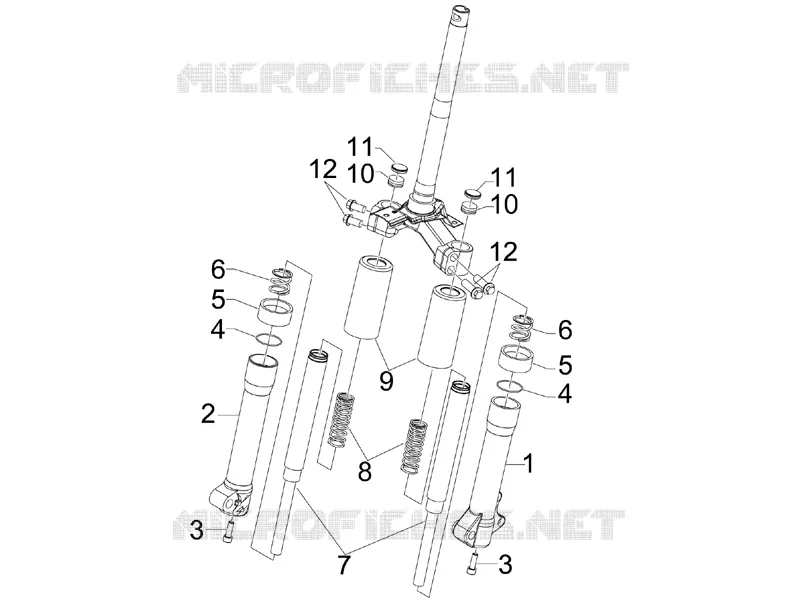 Composants de la fourche (Escorts) PIAGGIO PIAGGIO-SCOOTER 50 LIBERTY 2017  Liberty 4T Delivery