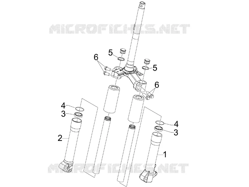 Composants de la fourche (Wuxi Top) PIAGGIO PIAGGIO-SCOOTER 50 LIBERTY 2007  Liberty 4T Sport