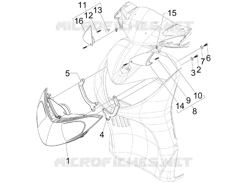 Eclairages avant - Clignotants PIAGGIO PIAGGIO-SCOOTER 50 LIBERTY 2007  Liberty 4T Sport