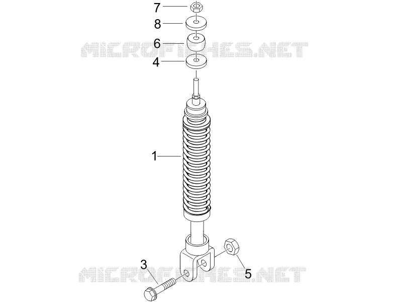 Suspension arrière - Amortisseur/s PIAGGIO PIAGGIO-SCOOTER 50 LIBERTY 2008  Liberty 4T Sport