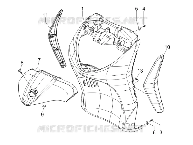 Tablier avant PIAGGIO PIAGGIO-SCOOTER 50 LIBERTY 2007  Liberty 4T Sport