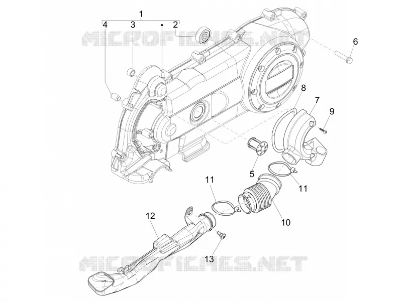 Couvercle carter - Refoidissement carter PIAGGIO PIAGGIO-SCOOTER 50 LIBERTY 2017  Liberty iGet 4T 3V