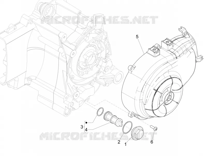 Couvercle volant magnetique - Filtre à huile PIAGGIO PIAGGIO-SCOOTER 50 LIBERTY 2012  Liberty 4T 