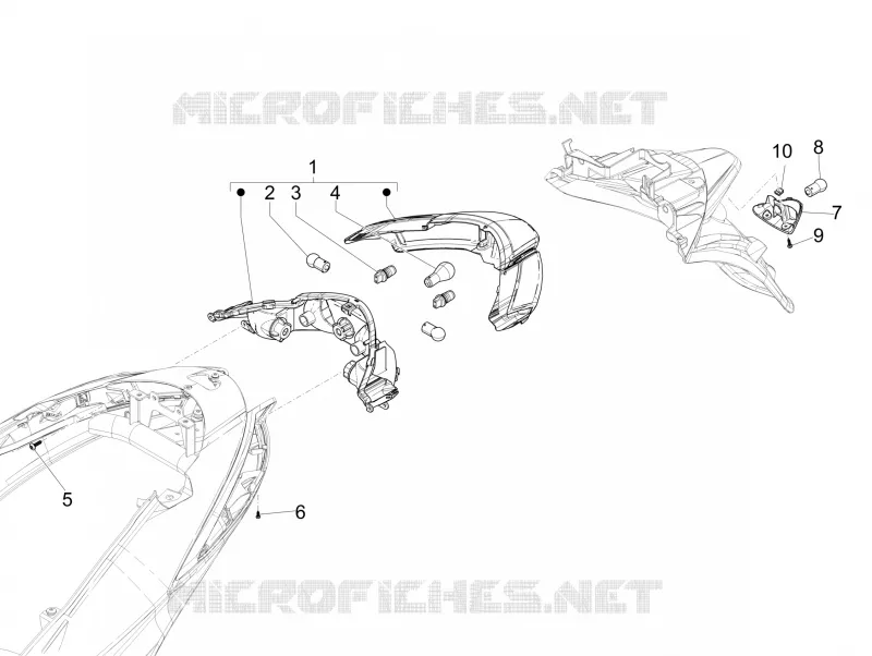 Eclairages arrière - Clignotants PIAGGIO PIAGGIO-SCOOTER 50 LIBERTY 2015  Liberty iGet 4T 3V