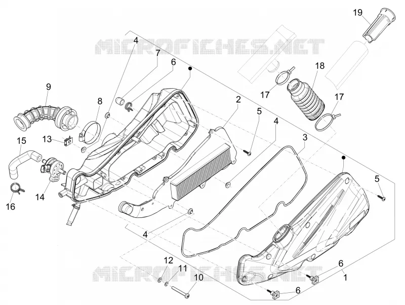 Filtre à air PIAGGIO PIAGGIO-SCOOTER 50 LIBERTY 2015  Liberty iGet 4T 3V