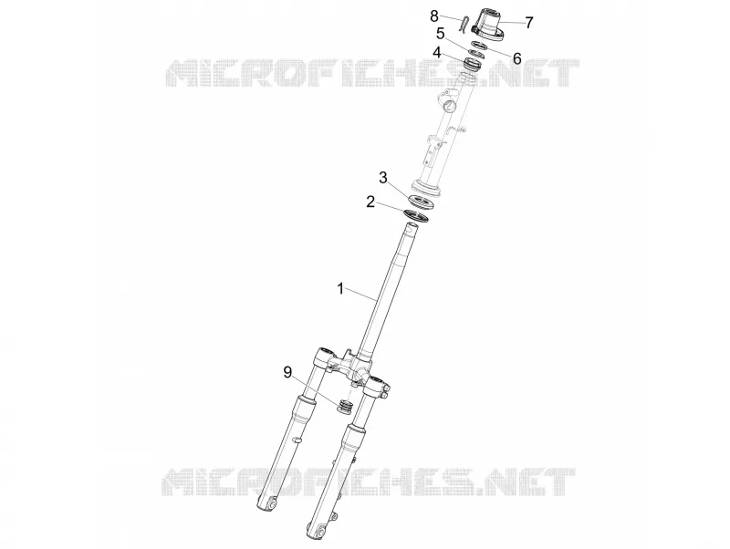 Fourche/tube direction - Ensemble butée dir. PIAGGIO PIAGGIO-SCOOTER 50 LIBERTY 2017  Liberty iGet 4T 3V