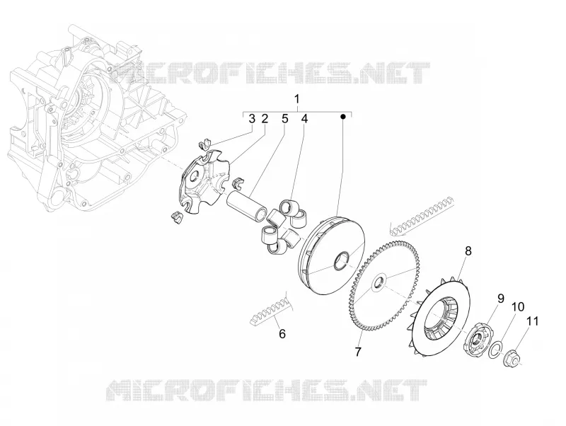 Poulie motrice PIAGGIO PIAGGIO-SCOOTER 50 LIBERTY 2016  Liberty iGet 4T 3V