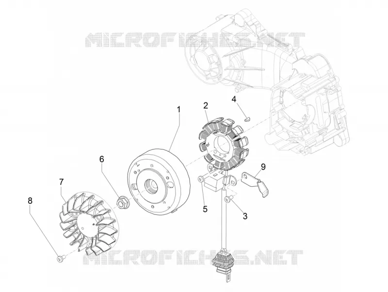 Volant magnetique PIAGGIO PIAGGIO-SCOOTER 50 LIBERTY 2015  Liberty iGet 4T 3V