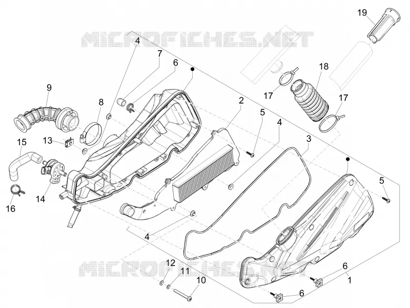 Filtre à air PIAGGIO PIAGGIO-SCOOTER 50 LIBERTY 2017  Liberty iGet 4T 3V 25km/h