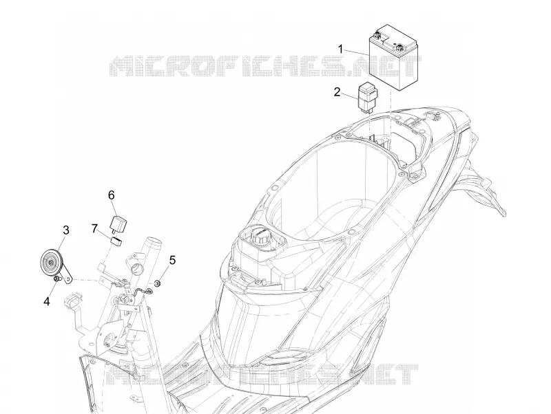 Relais - Batterie - Avertisseur sonore PIAGGIO PIAGGIO-SCOOTER 50 LIBERTY 2013  Liberty 4T 