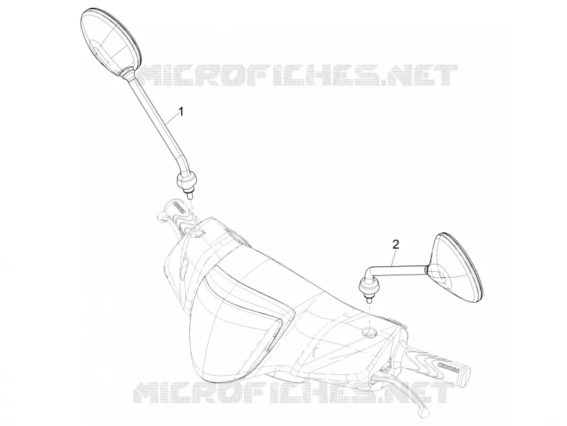 Rétroviseur/s PIAGGIO PIAGGIO-SCOOTER 50 LIBERTY 2017  Liberty iGet 4T 3V 25km/h