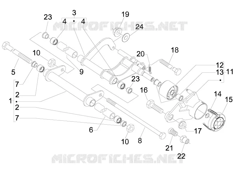 Bras oscillant PIAGGIO PIAGGIO-SCOOTER 125 MP3 2009  MP3 ie