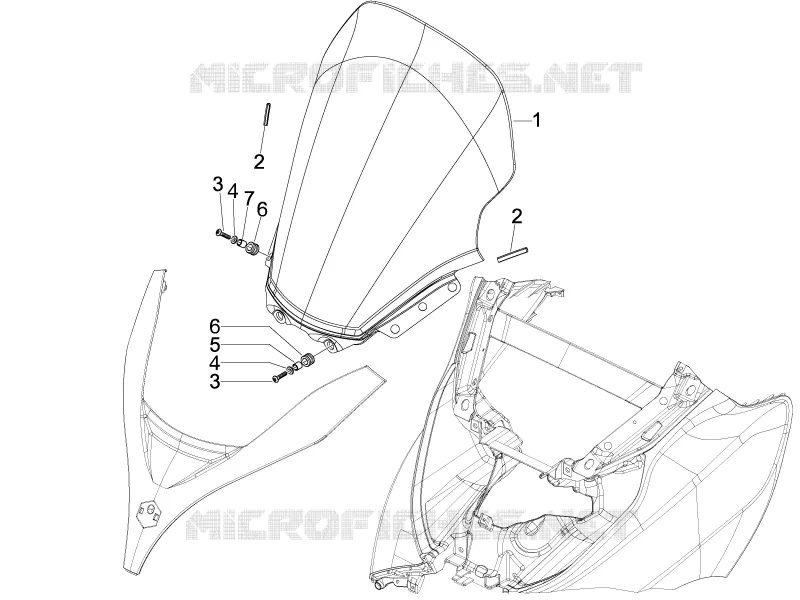 Pare-brise - Glaces PIAGGIO PIAGGIO-SCOOTER 125 MP3 2008  MP3 ie