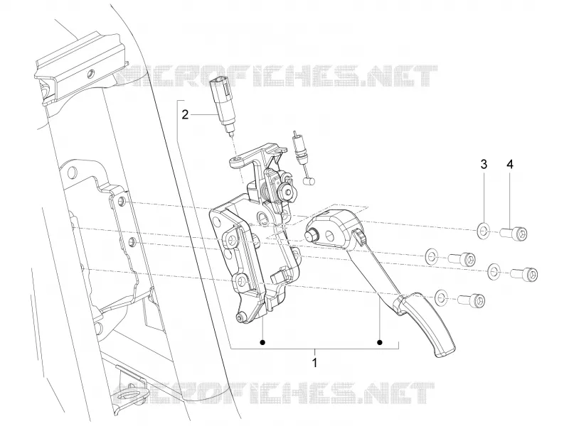 Control pedals - Levers PIAGGIO PIAGGIO-SCOOTER 125 MP3 2012  MP3 YOUrban ERL