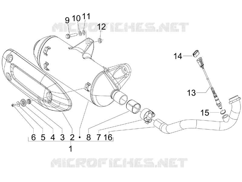 Silencieux PIAGGIO PIAGGIO-SCOOTER 250 MP3 2010  MP3 ie MIC