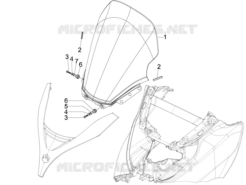 Pare-brise - Glaces PIAGGIO PIAGGIO-SCOOTER 300 MP3 2012  MP3 4T 4V ie ERL Ibrido