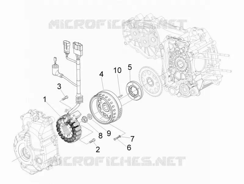 Volant magnetique PIAGGIO PIAGGIO-SCOOTER 300 MP3 2011  MP3 4T 4V ie ERL Ibrido