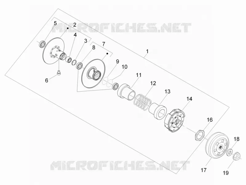 Poulie entrainee PIAGGIO PIAGGIO-SCOOTER 300 MP3 2011  MP3 4T 4V ie LT Ibrido