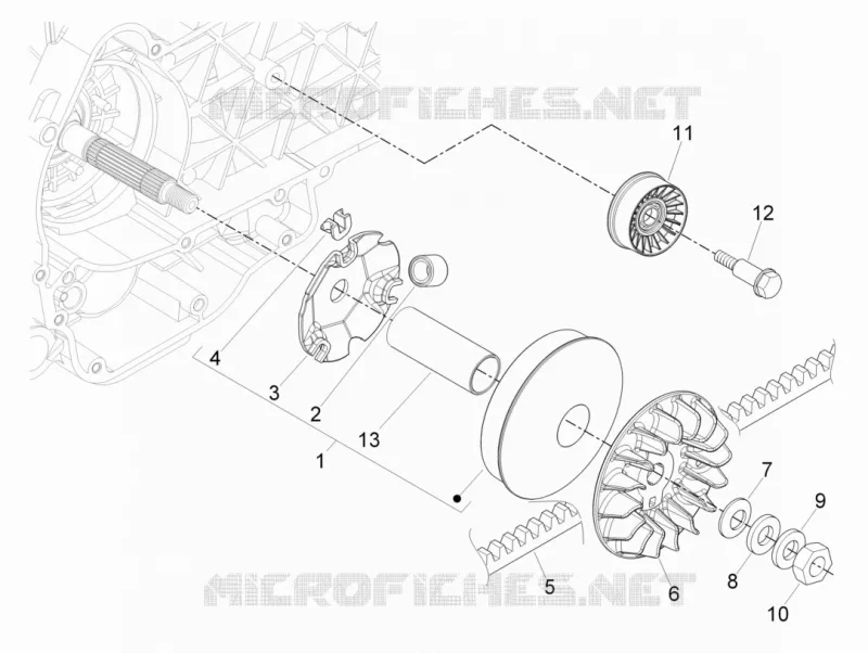 Poulie motrice PIAGGIO PIAGGIO-SCOOTER 300 MP3 2011  MP3 4T 4V ie LT Ibrido