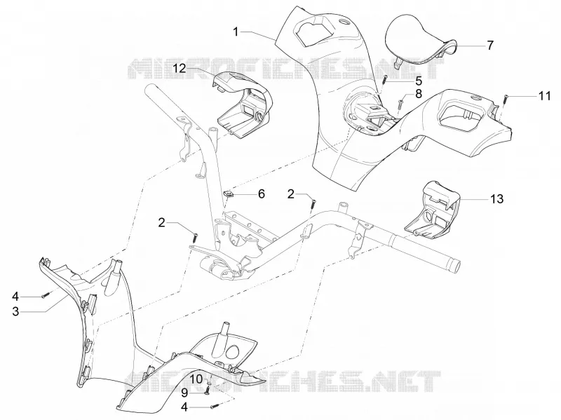 Couvertures guidon PIAGGIO PIAGGIO-SCOOTER 300 MP3 2017  MP3 ie E4 LT BUSINESS - SPORT ABS