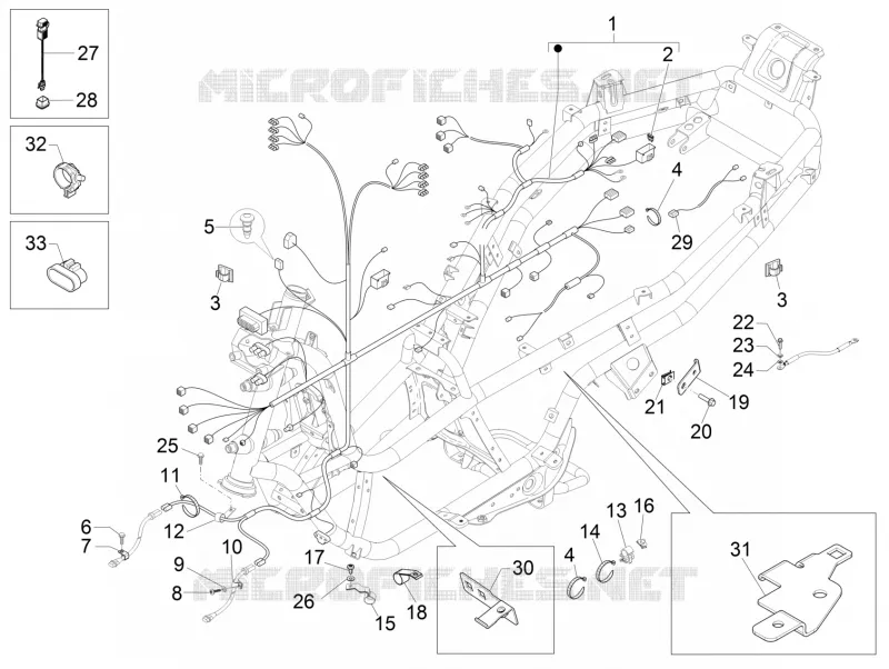 Faisceau de câbles principal PIAGGIO PIAGGIO-SCOOTER 300 MP3 2017  MP3 ie E4 LT BUSINESS - SPORT ABS