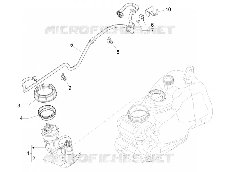 Instalation de l'alimentation PIAGGIO PIAGGIO-SCOOTER 300 MP3 2017  MP3 ie E4 LT BUSINESS - SPORT ABS
