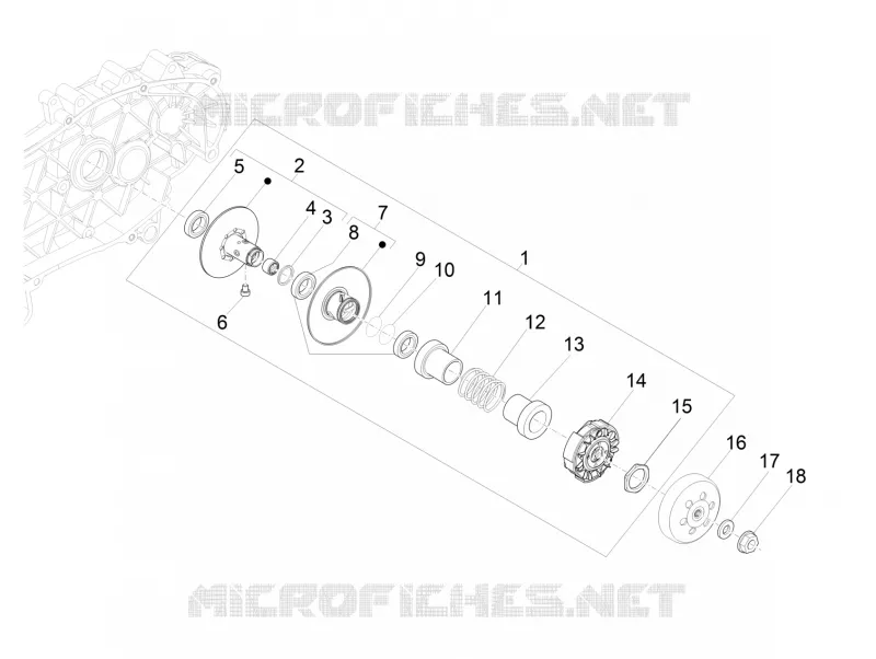 Poulie entrainee PIAGGIO PIAGGIO-SCOOTER 300 MP3 2016  MP3 ie E4 LT BUSINESS - SPORT ABS