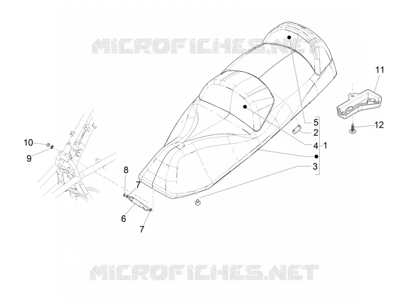Selle/sieges PIAGGIO PIAGGIO-SCOOTER 300 MP3 2016  MP3 ie E4 LT BUSINESS - SPORT ABS