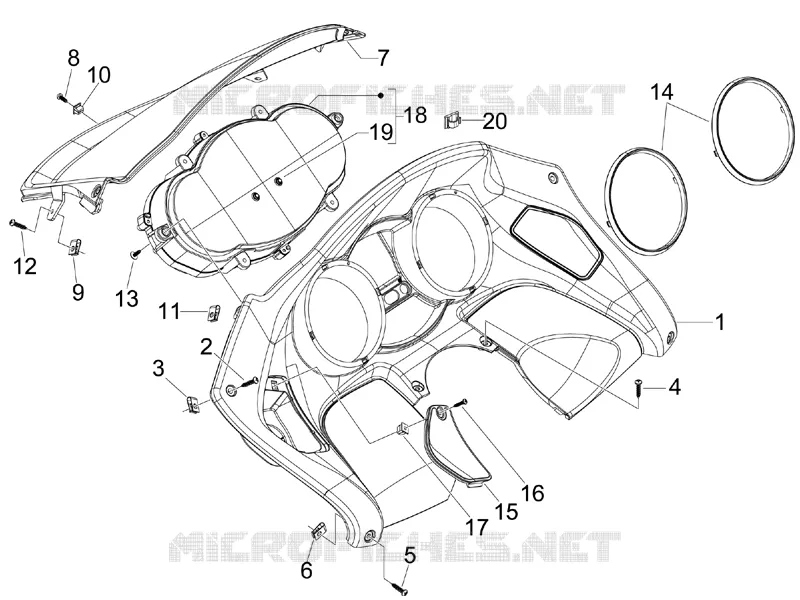 Groupe instruments - Cruscotto PIAGGIO PIAGGIO-SCOOTER 300 MP3 2011  MP3 ie LT - Sport
