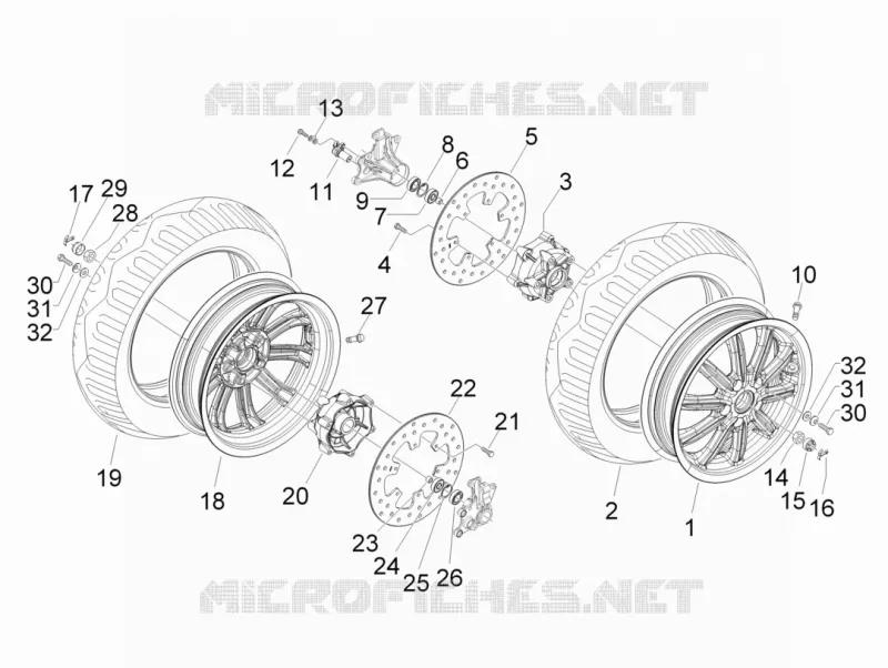 Roue avant PIAGGIO PIAGGIO-SCOOTER 300 MP3 2014  MP3 ie LT - Sport