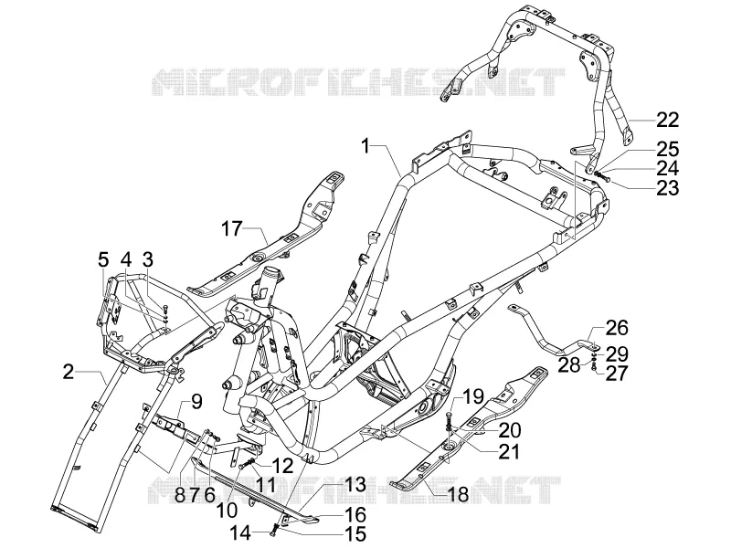 Châssis/coque PIAGGIO PIAGGIO-SCOOTER 300 MP3 2012  MP3 ie LT Touring