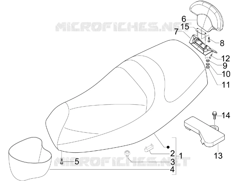 Selle/sieges PIAGGIO PIAGGIO-SCOOTER 300 MP3 2013  MP3 ie LT Touring