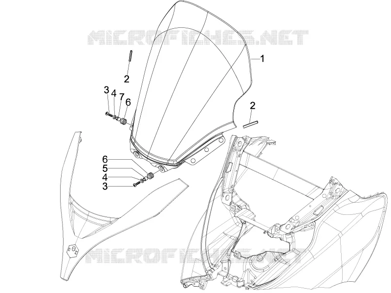 Pare-brise - Glaces PIAGGIO PIAGGIO-SCOOTER 300 MP3 2010  MP3 ie MIC