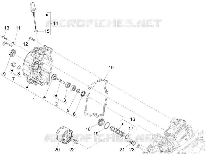 Couvercle volant magnetique - Filtre à huile PIAGGIO PIAGGIO-SCOOTER 300 MP3 2011  MP3 ie Touring