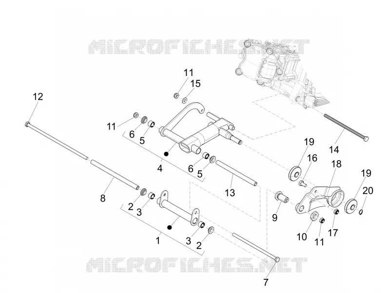 Bras oscillant PIAGGIO PIAGGIO-SCOOTER 300 MP3 2016  MP3 LT ENJOY