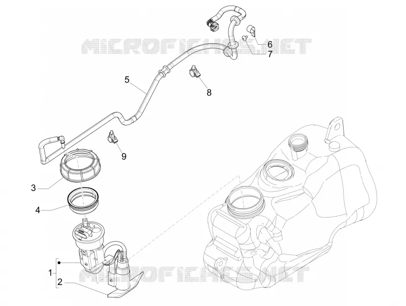 Instalation de l'alimentation PIAGGIO PIAGGIO-SCOOTER 300 MP3 2015  MP3 LT BUSINESS - SPORT ABS