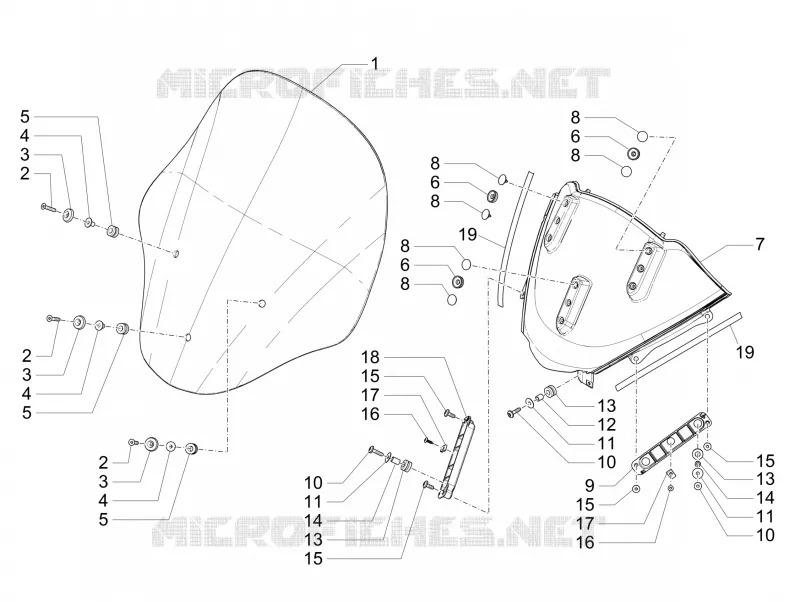 Pare-brise - Glaces PIAGGIO PIAGGIO-SCOOTER 300 MP3 2014  MP3 LT BUSINESS - SPORT ABS