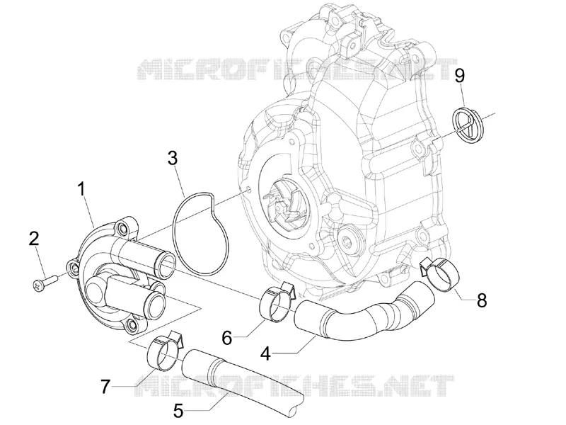 Pompe à eau PIAGGIO PIAGGIO-SCOOTER 300 MP3 2016  MP3 LT ENJOY