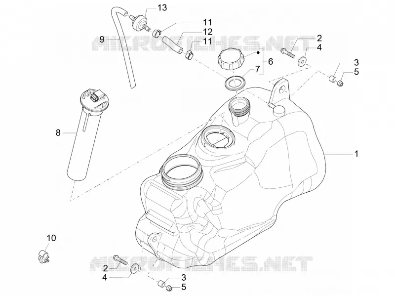Réservoir carburant PIAGGIO PIAGGIO-SCOOTER 300 MP3 2016  MP3 LT ENJOY