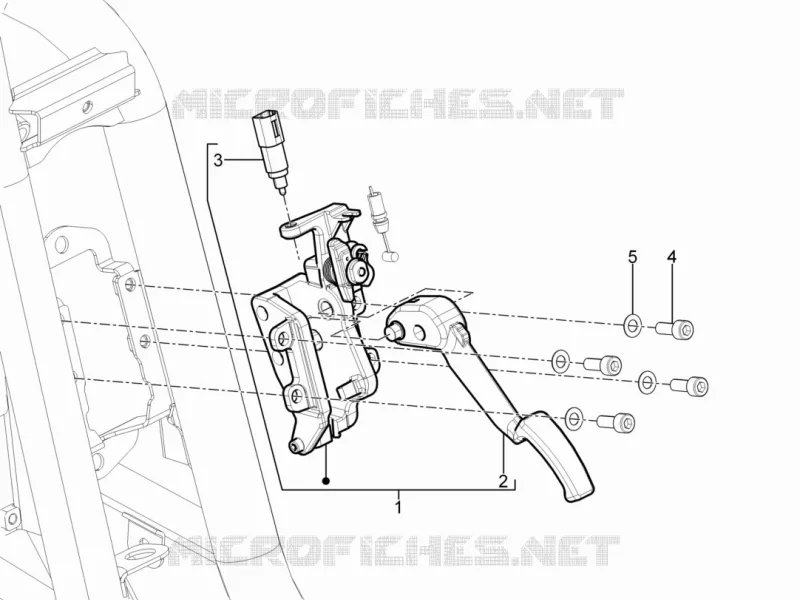 Control pedals - Levers PIAGGIO PIAGGIO-SCOOTER 300 MP3 2013  MP3 YOUrban ERL