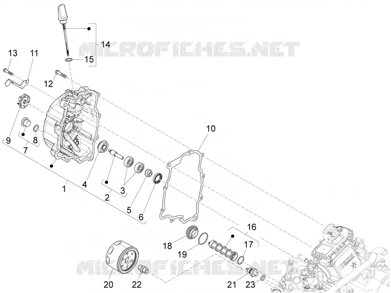 Couvercle volant magnetique - Filtre à huile PIAGGIO PIAGGIO-SCOOTER 300 MP3 2014  MP3 YOUrban ERL
